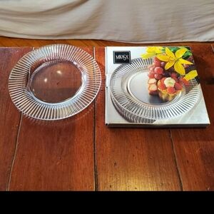 Vintage Mikasa Fire Diamond Fire 10.5" Glass Platter